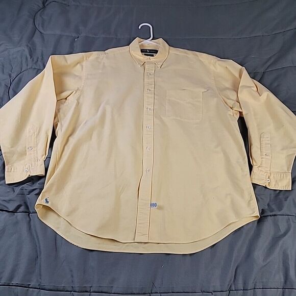 Ralph Lauren Other - Ralph Lauren The Big Oxford Longsleeve Button-Up Shirt Blue Logo Mens Large Flaw